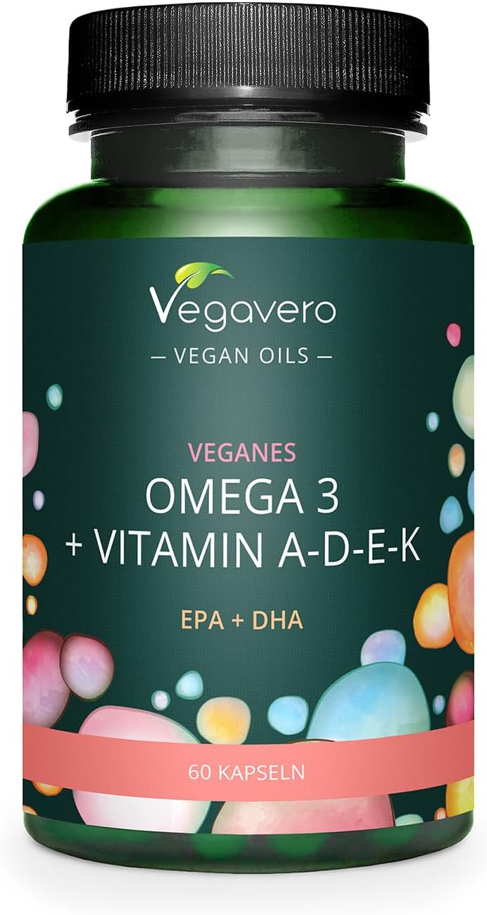 Omega 3 + Vitamines A, D3, E, K2 | Unique et VEGAN | Avec EPA et DHA …
