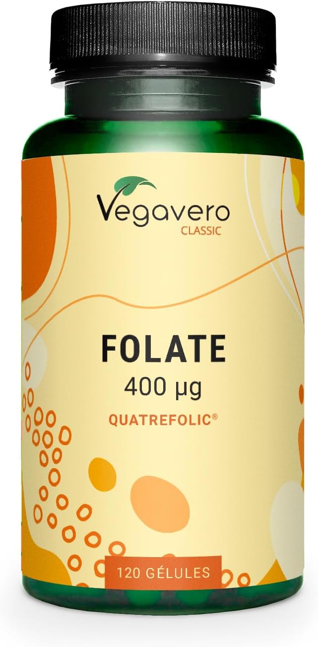 Acide Folique 400ug - Vitamine B9 | Qualité supérieure : Methyl Folat…